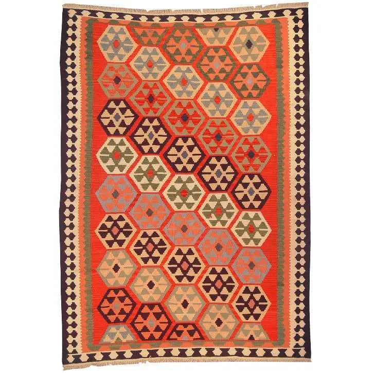 One Of The Kind Ardabil Persian Kilim 8'6" x 6'0"